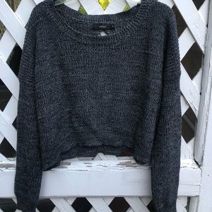 LF Knit Gray Sweater with Bows on Back